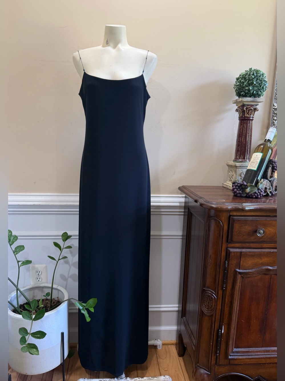 Laundry By Shelli Segal Black Slip Maxi Dress